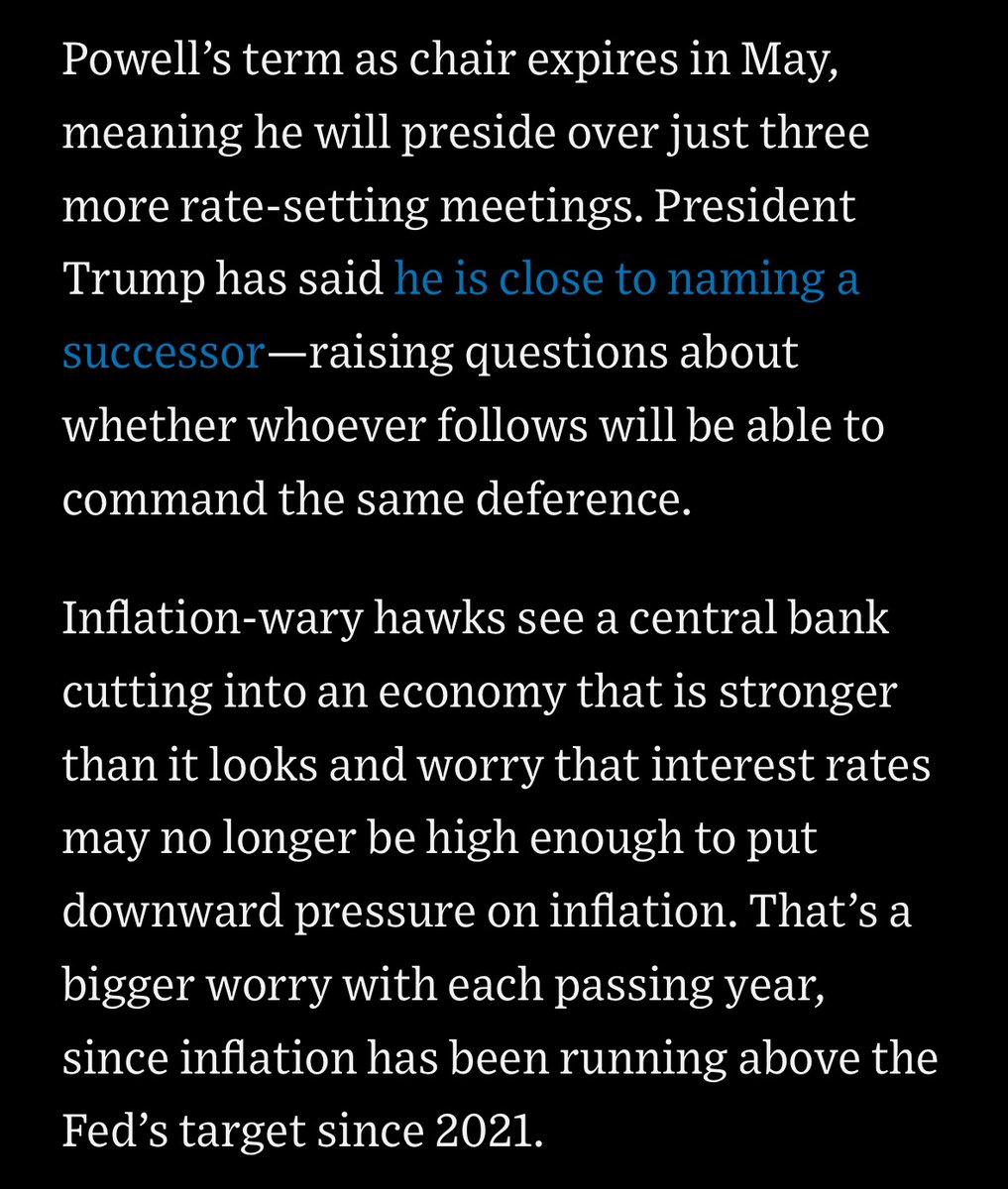 Got our rate cut.

Powell commenting on concerns for job market and not as much on inflation.

Trump’s new boy comes in May 👀