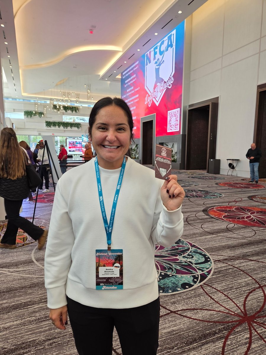 NFCAorg's tweet photo. 🎉 Congratulations to @ToledoSoftball Head Coach Jessica Bracamonte for being the ‘Home Run’ winner of the scratch-off ticket contest! She has won a FREE 2026 Convention Registration! We will see you in Atlantic City! #NFCA2025 #RakeItIn https://t.co/Gd7xWvtw5R