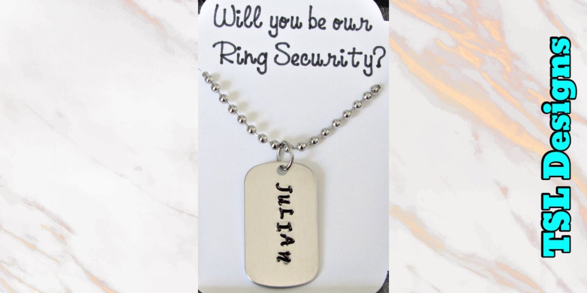 bythebeach1214's tweet photo. Ring Security Dog Tag Necklace for your Ring Bearer
https://t.co/goOkB1ZlxN
#necklace #dogtagnecklace #handmade #jewelry #handcrafted #shopsmall #etsy #wedding #weddingwednesday #ringbearer #ringsecurity https://t.co/zf0SgPewWN
