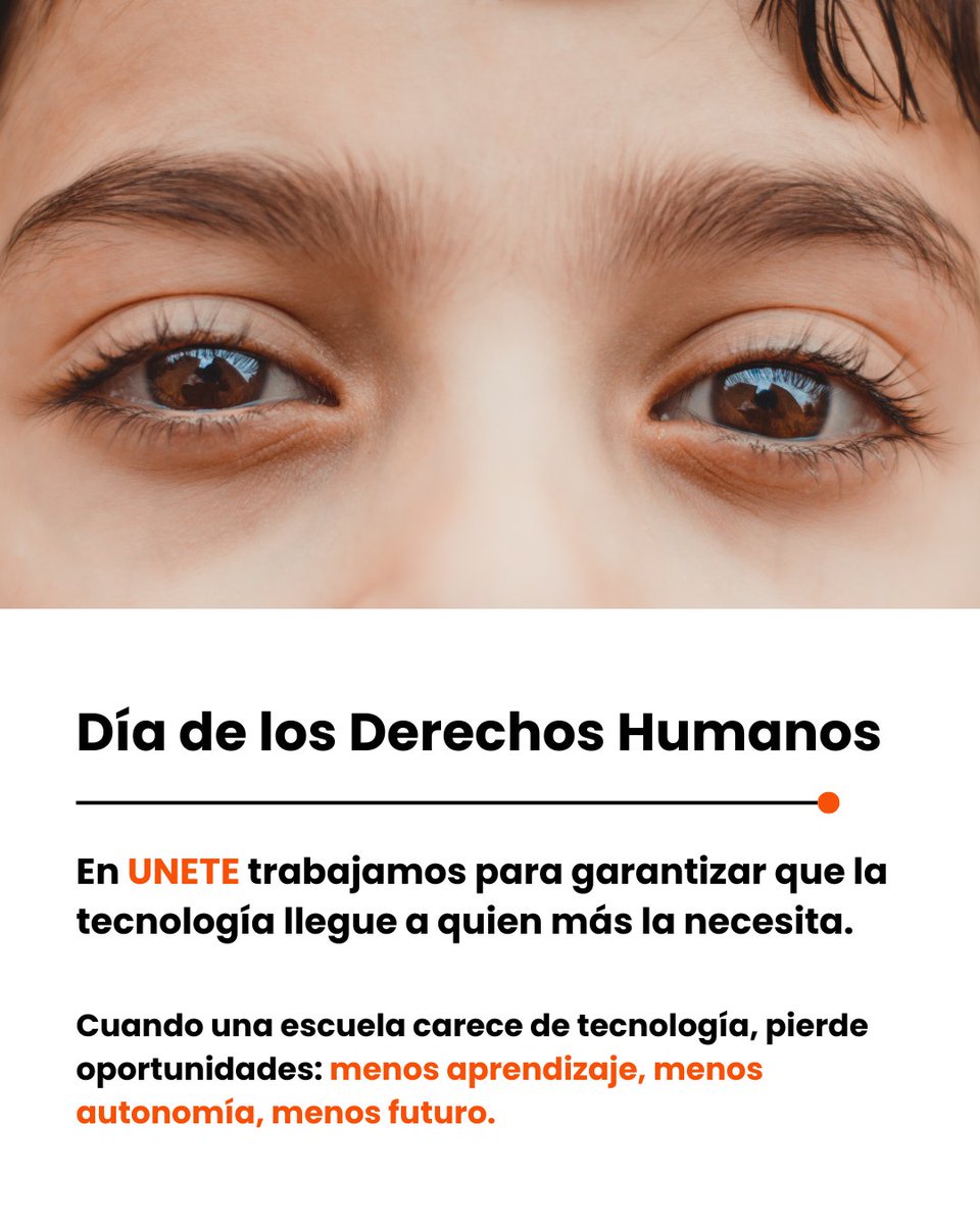 unete_mexico's tweet photo. En UNETE seguimos trabajando para que cada niña y niño tenga acceso a la tecnología, al acompañamiento docente y a las oportunidades que les permitan imaginar un futuro distinto.

#DíaDeLosDerechosHumanos #UNETE #EquidadDigital https://t.co/09oEztjhxT