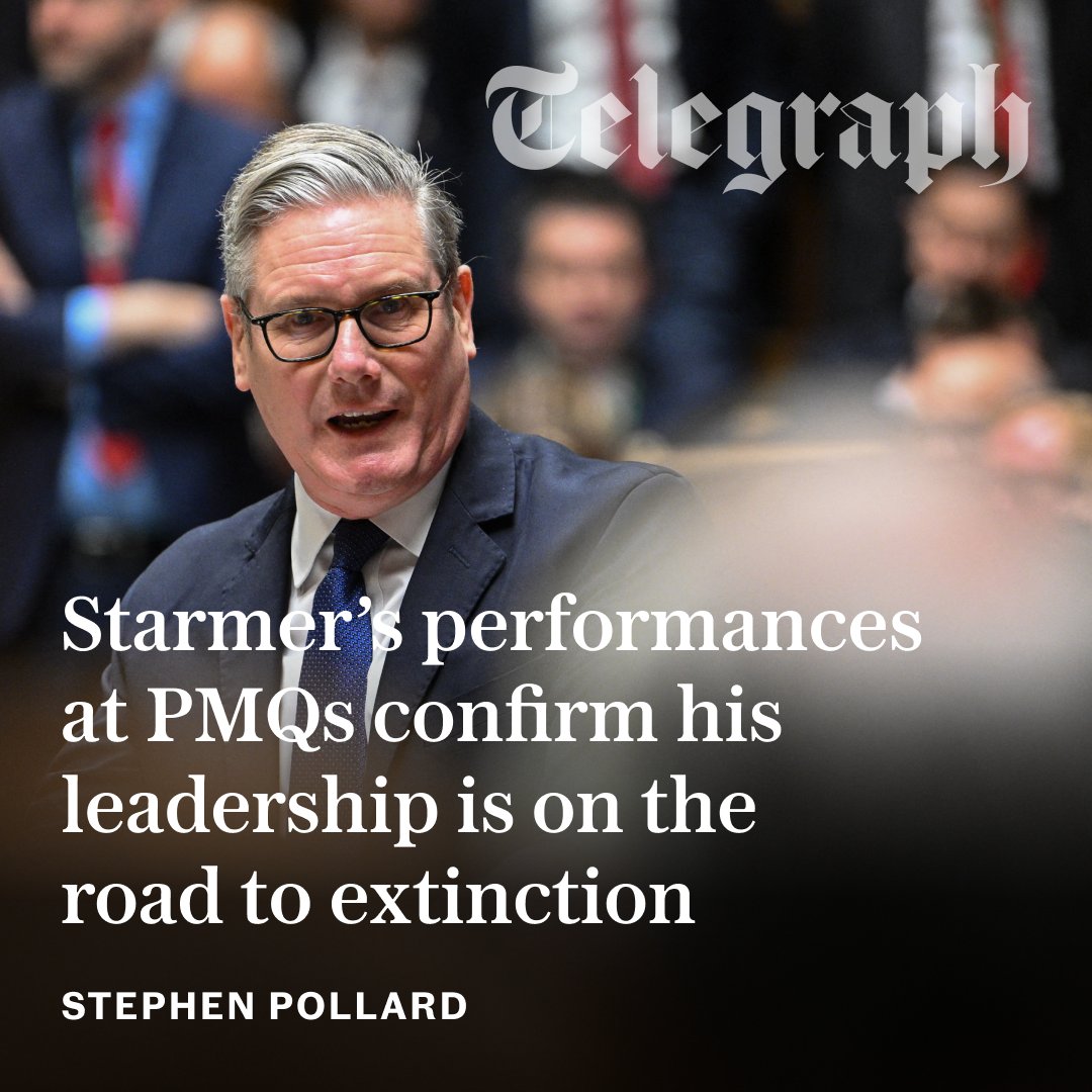 Telegraph's tweet photo. 🔴 'We are watching Badenoch carefully, brutally and damningly twist the political knife further into Starmer’s dwindling career' | Writes Stephen Pollard

Read more ⬇️

https://t.co/zHwdfpNdpp https://t.co/pJbZa6DhBe