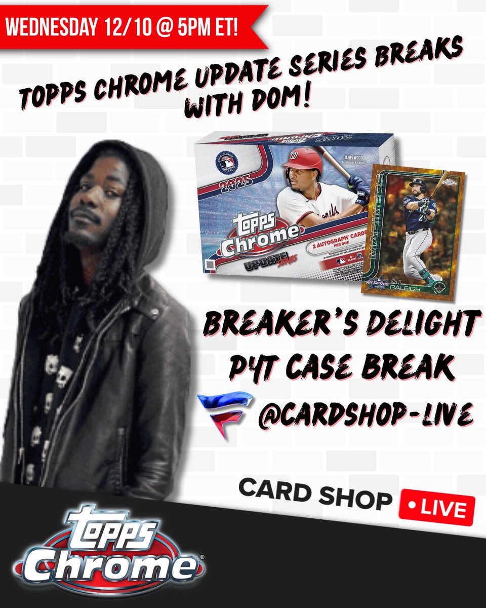 Live at 5:15, on <a href="/fanaticslive/">Fanatics Live</a>! Come rip with us as we chase the MLB Debut patches!

Spots here: fanatics.live/shows/e2724639…