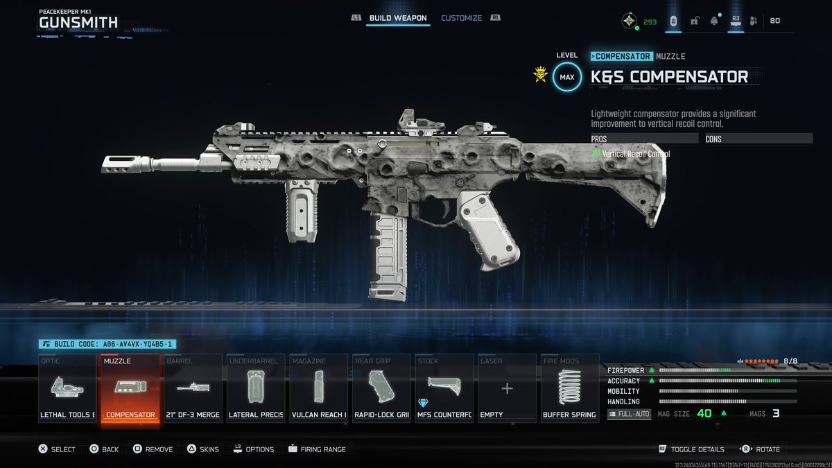 UAV_Tv's tweet image. 80KD with the #1 Peacekeeper Class Setup in BO7! #CallofDuty #BO7 #BlackOps7