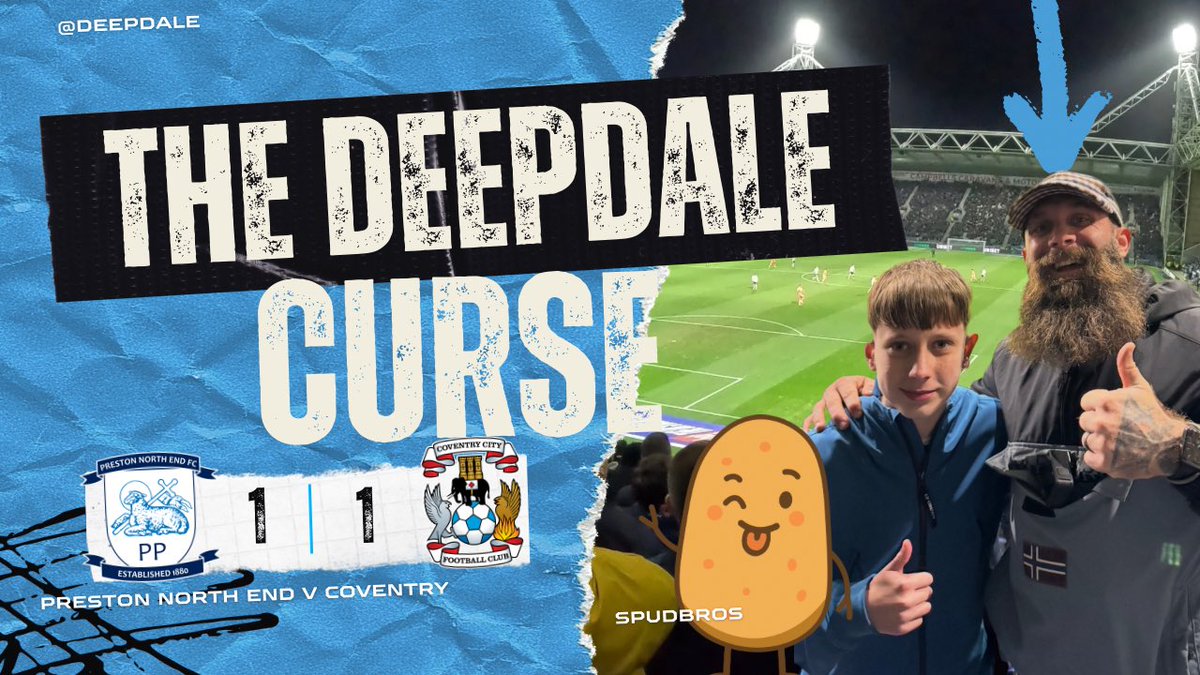 Cov still top of the league, but Middlesbrough are chasing us down like they want to borrow a fiver.

Preston 1 Coventry 1 THE CURSE OF DEEPDALE | Tasting Spudbros #ccfc
youtu.be/64i5fg2i4Cc

#CCFC #PUSB #SkyBlueArmy #EFL