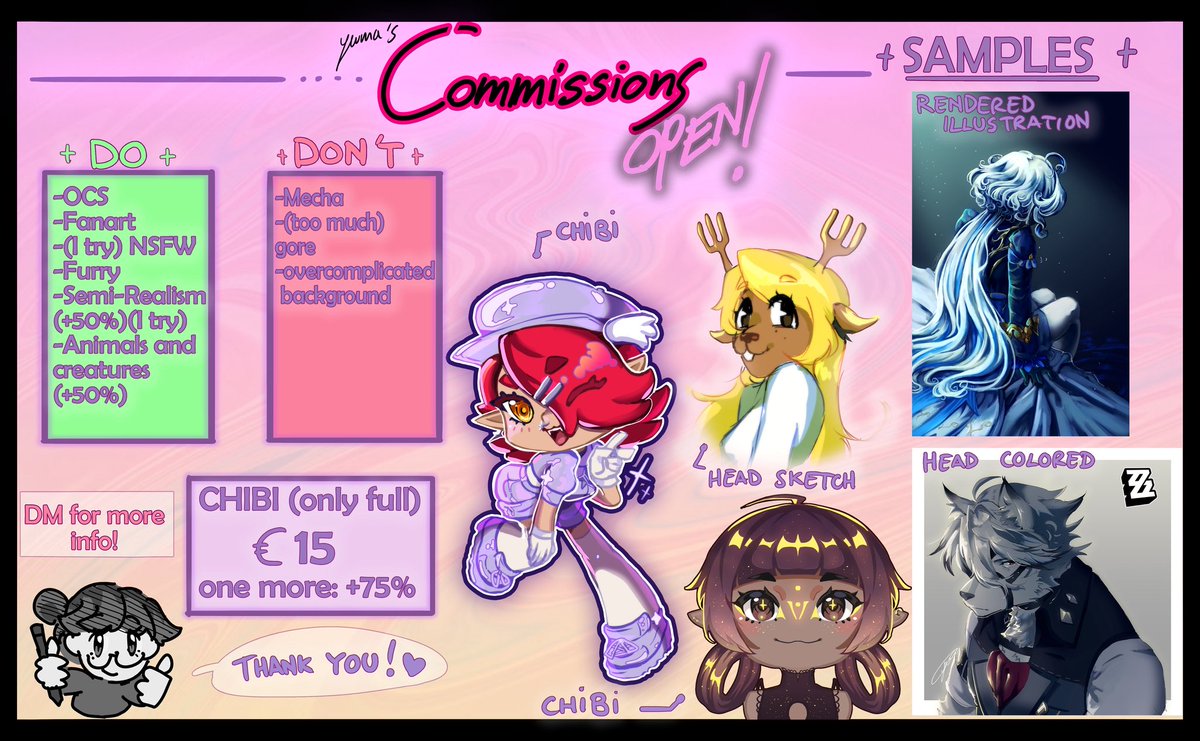 faith_bringer_'s tweet photo. Hi, I’m Yuma! I recently opened my commissions because I want to grow by drawing for you, and because I really need money to afford my independence, life has been harsh, please please please I would be so happy if you shared this with anyone who might like my style, thank you❤️ https://t.co/voGBvV7o41