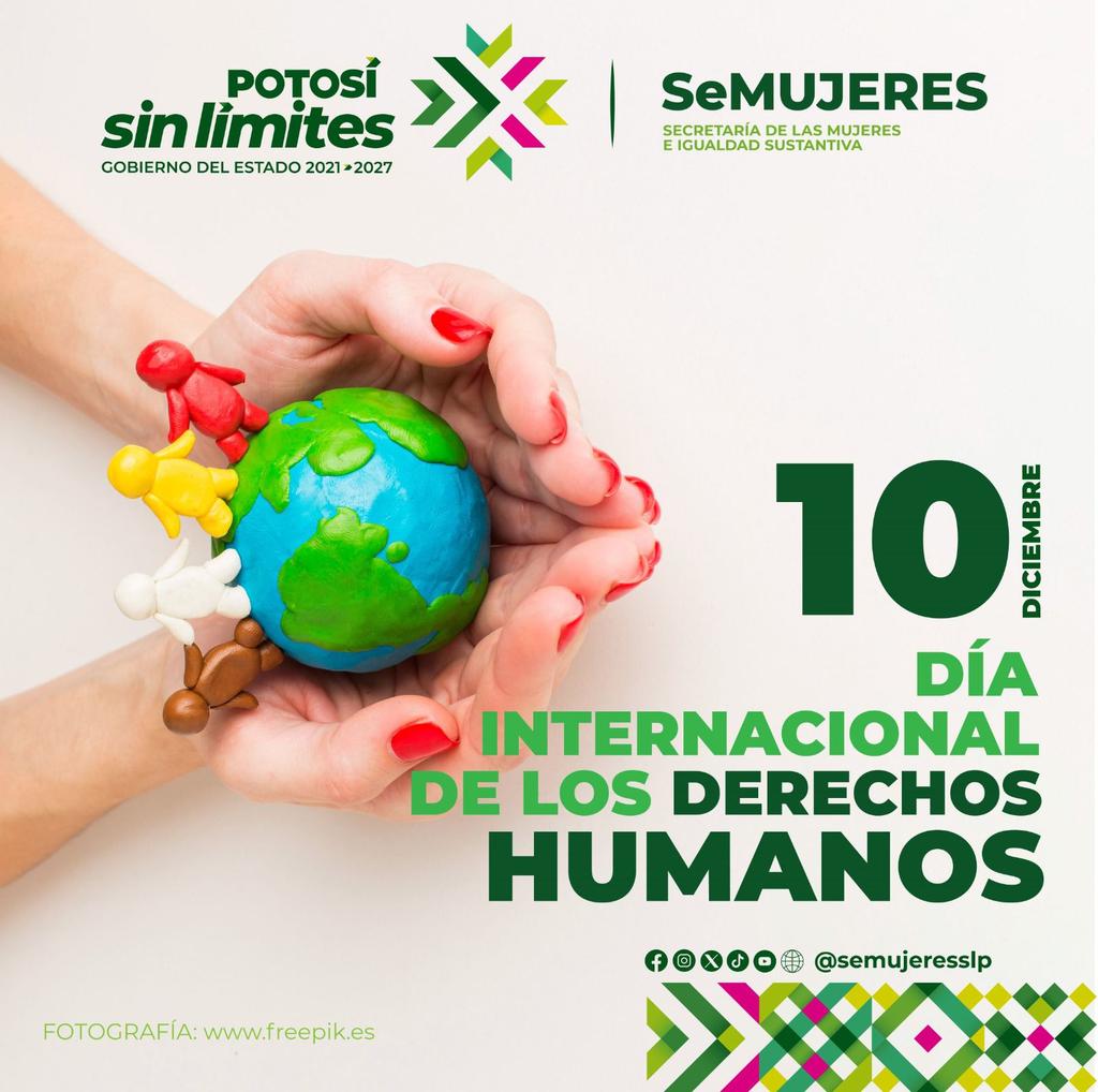 En el Día de los Derechos Humanos reafirmamos el compromiso de promover y garantizar la dignidad, la igualdad y la libertad.
Construir un San Luis Potosí más justo y libre de violencia es tarea de todas y todos. 🤝

#PotosíSinLímites #RicardoGallardo #semujeresslp