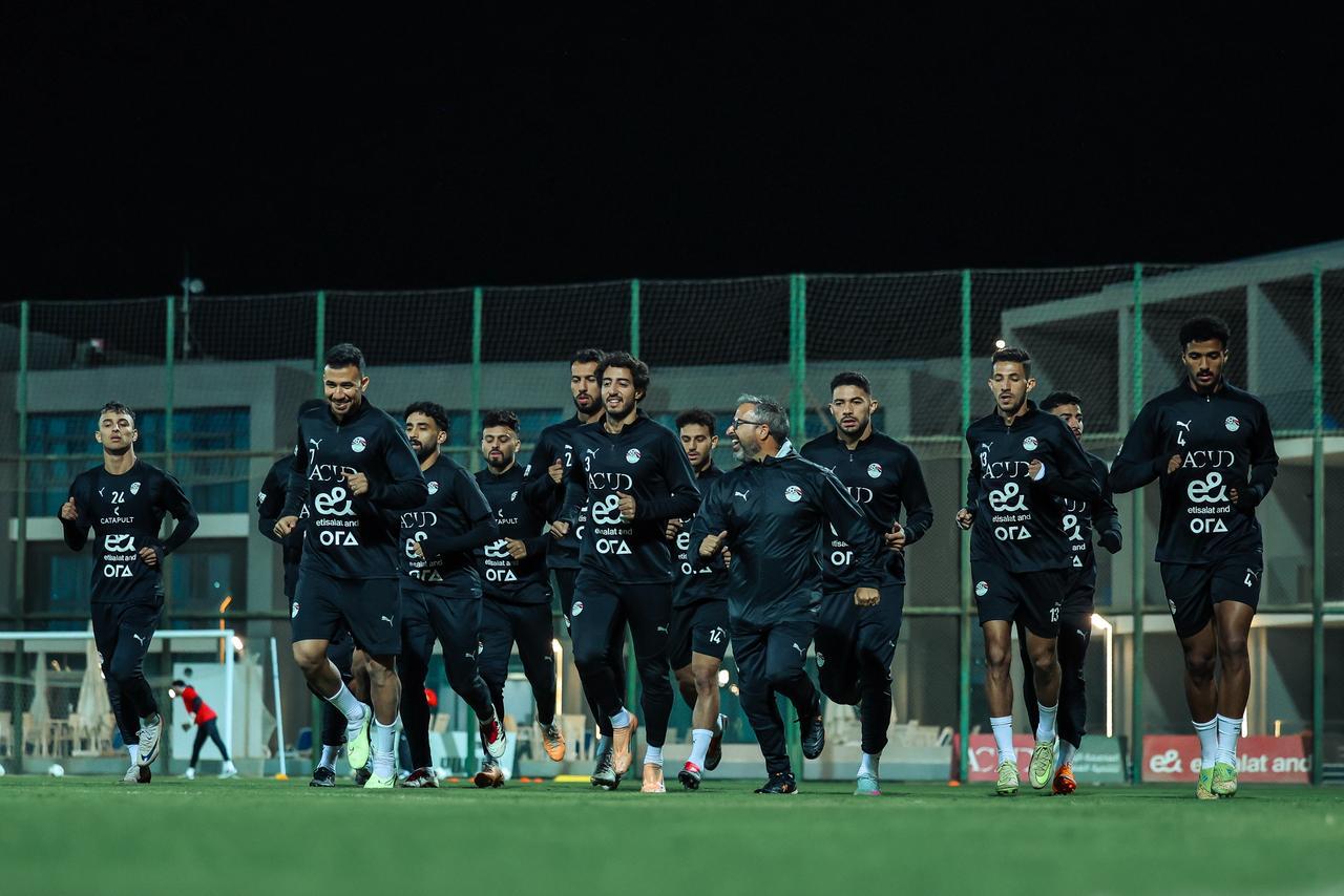 لقطات من مران منتخب مصر استعدادًا للمشاركة في كأس الأمم الإفريقية 