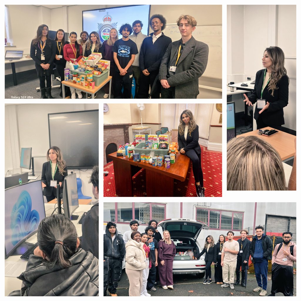 neetusquire1's tweet image. What a treat to be able to visit Leicester College and the students from the Peter Jones academy to talk about my role as the DPCC, careers talk in uniformed services and the fact that these students also did a collection for a Winter Food Drive for @Belgravecoop. #Humbled