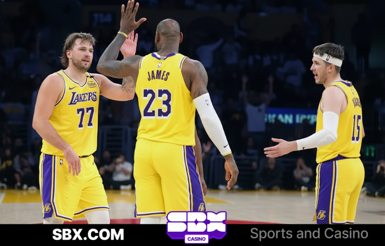 SBXSportsbook's tweet photo. Prediction Time ⏳

Guess the exact combined total points between @Lakers big 3 Luka Doncic, Lebron James &amp; Austin Reaves against the @spurs tonight in their @emirates
@NBA Cup Quarterfinals matchup. 🏆

Drop a guess below ⬇️ https://t.co/25lpOgXZKs