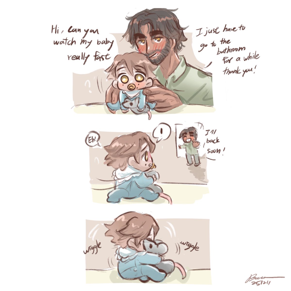 Can you help me watch tiny for a sec? 
(Jayce playing the watch baby thread:'))

#jayvik