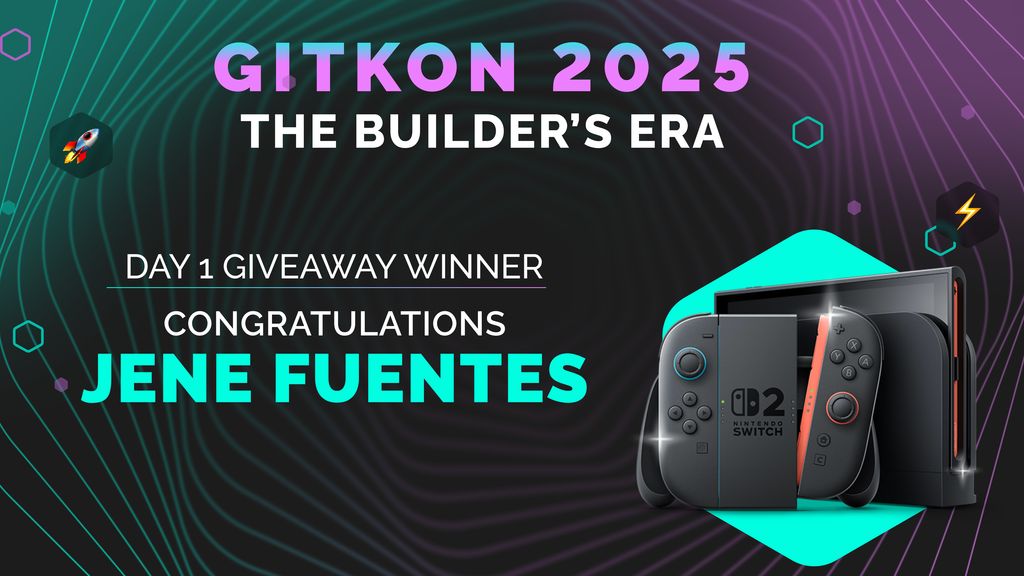 GitKraken's tweet photo. 🎮 Winner announcement!

Congrats to Jene F. who just won a Nintendo Switch at GitKon Day 1!

Day 2 tomorrow:
-DORA AI research (Google)
-Tracy Lee keynote (This Dot Labs)
-Another giveaway (reMarkable Paper Tablet)

Register: https://t.co/Sy45qcfsHg 

#GitKon https://t.co/XoksRLT4Zs