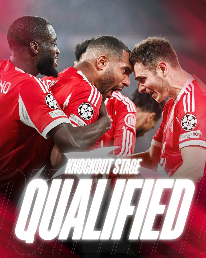 𝗤𝗨𝗔𝗟𝗜𝗙𝗜𝗘𝗗 ✅

After Matchday 6 in the Champions League  phase. We are safely placed in the top 24 teams!! 📊