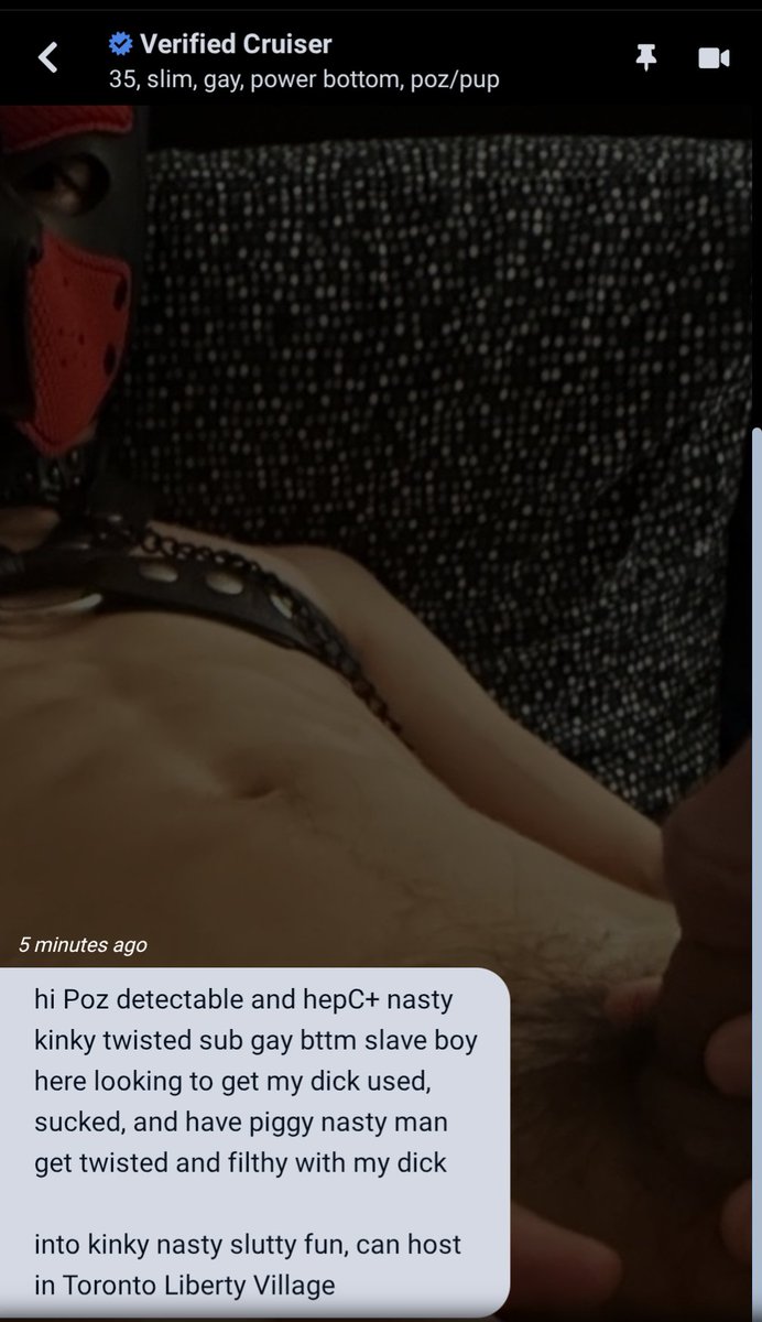 Be careful out there Toronto Gays (Pups especially) this guy claims to be HIV and HEP C positive and seeking raw encounters near the CNE grounds.