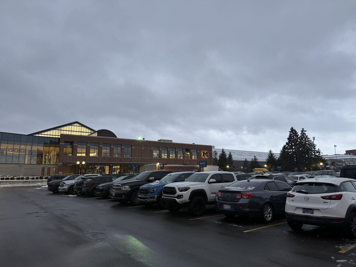 Full parking lot here at Schembechler hall, less than an hour after the announcement of the firing of Michigan head football coach Sherrone Moore.