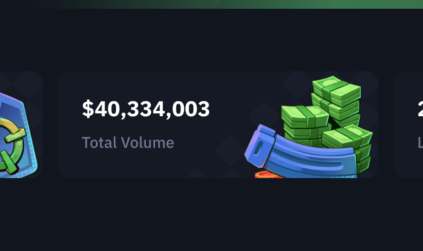 skinscom's tweet photo. Just crossed another $10,000,000 in volume this month 💚 https://t.co/eLmQh0oFTg
