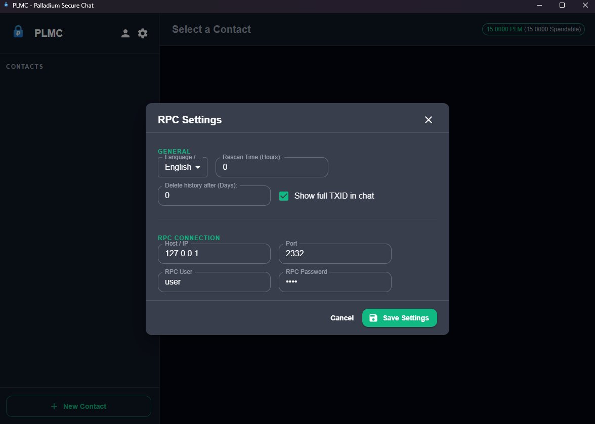 In times of rising control and looming "Chat Control" laws, true privacy is essential. We are proud to announce Palladium Secure Chat (PLMC) - Public Beta.

Fully decentralized. Encrypted. Unstoppable.

✅ AES-256 Encryption ✅ No Central Servers

📥 Download: 
On GitHub or DC
