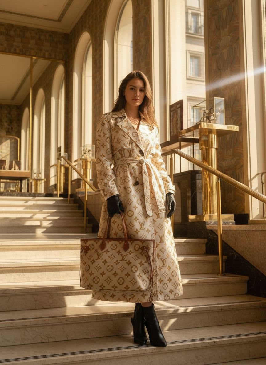 dreamshootai's tweet photo. Louis Vuitton photo shoot, this feels illegal https://t.co/HzD2MUOdee