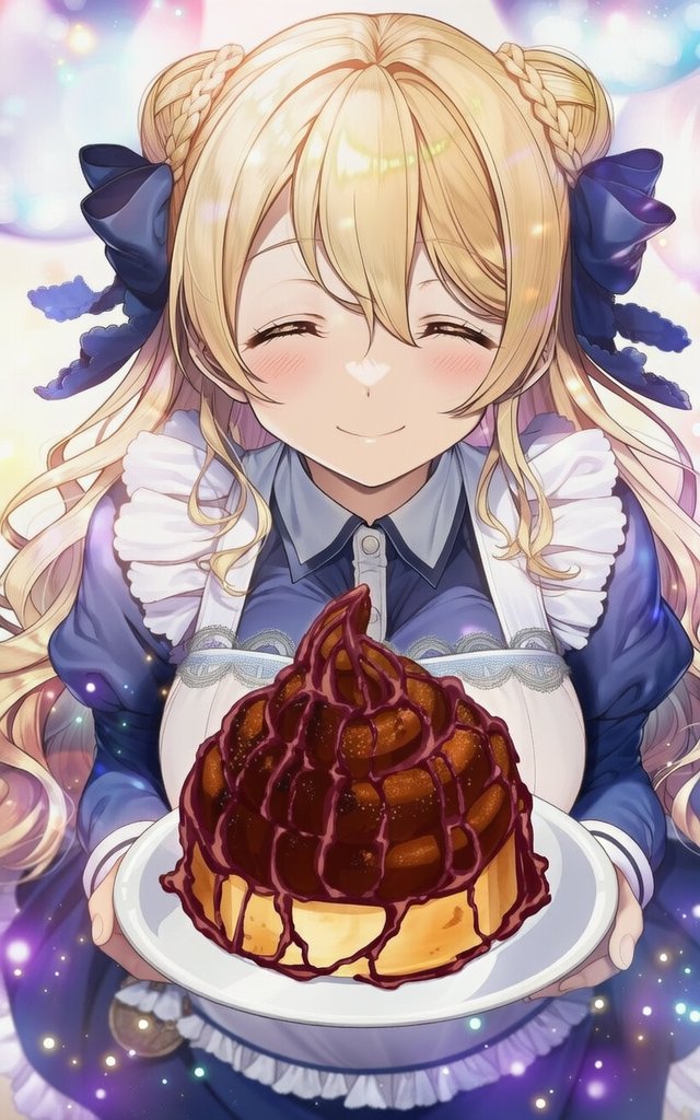 まえに話題になったスイーツ
作ってみたんです♪
え？チョコレートのスイーツですよ？
（本家はパフェですね）

おはようございます☀
リコリスリコイルの2期はよ
オリジナルキャラクター 小金井だんご
#AIイラスト