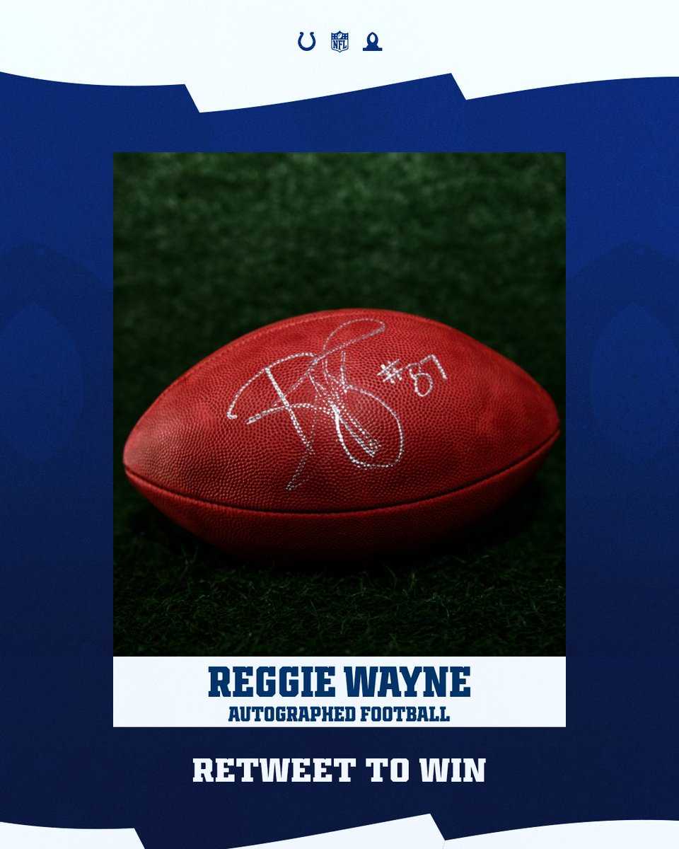 who wants an autographed REGGIE WAYNE football ⁉️
RT to win & send our WRs to the #ProBowl
Alec Pierce | #ProBowlVote
Michael Pittman Jr. | #ProBowlVote
Josh Downs | #ProBowlVote
Ashton Dulin | #ProBowlVote
Anthony Gould | #ProBowlVote