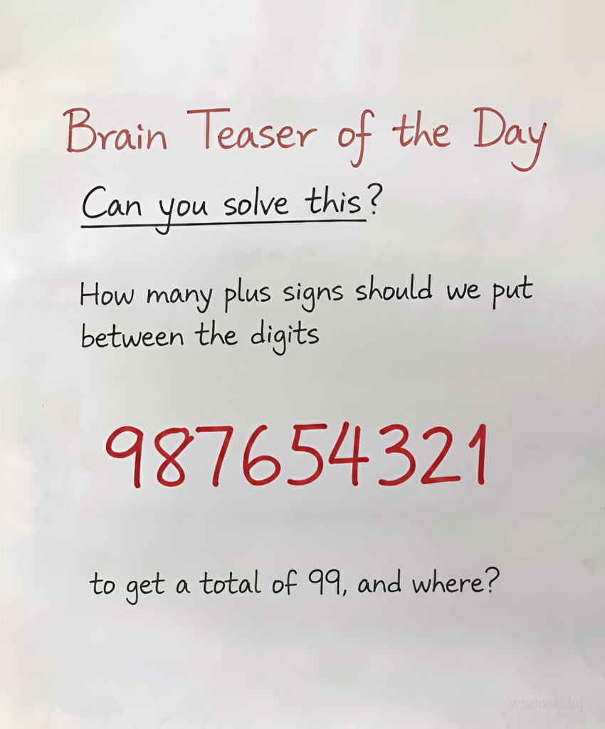 How many PLUS signs needed?