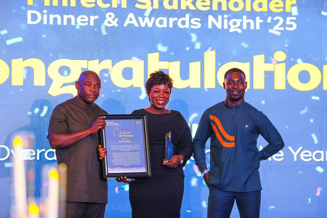 MoMoFromMTNGh's tweet photo. UNMATCHED energy at the MoMo Fintech Awards '25! Huge thanks to CEO Shaibu Haruna, an epic surprise performance by Kofi Kinaata, and massive congrats to the 22 innovators powering Ghana’s future! That's a wrap!

#JustMoMoIt https://t.co/lKQUuzXNmD