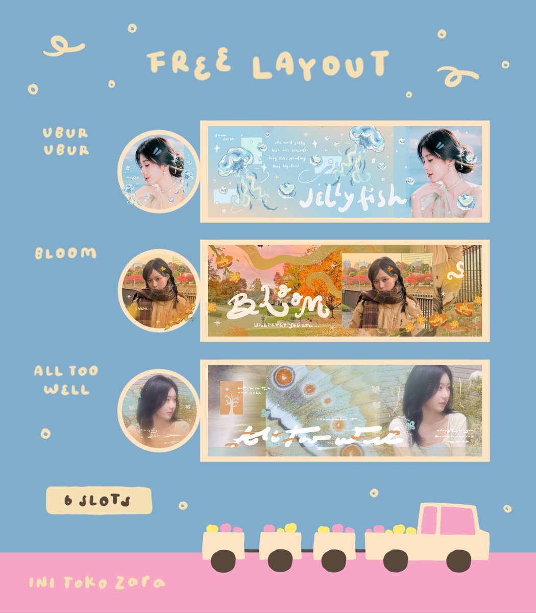 repost will be appreciated! 🚃

HAING hari ini aku membawa 6 FREE LAYOUT BY REQ dalam rangka merayakan ulang tahunnya kak Bellanina! <a href="/OfBellanina/">౨ৎ</a> 👛🩷
 
🛝 DM <a href="/itszarastudio/">zara 🚚</a> 
⛺️ 19.20 WIB

#zonauang #zonaba