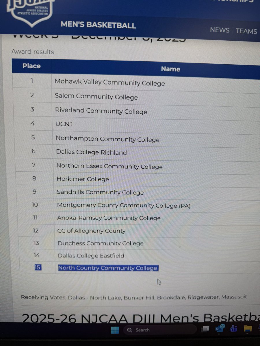 North Country Men’s Basketball tweet media