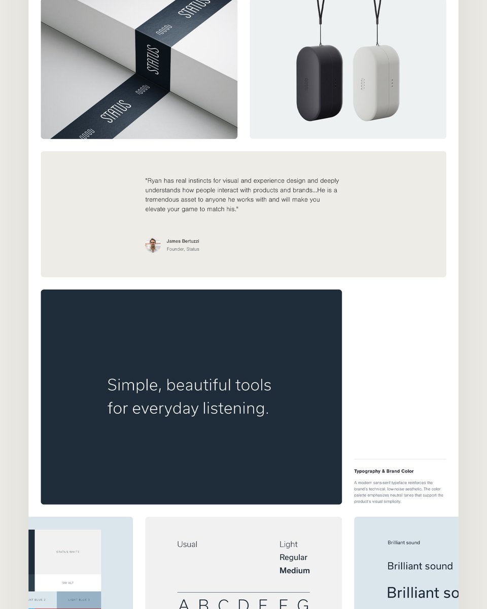 rspny's tweet photo. It’s been a while since my last site redesign (and portfolio update) but the new version of https://t.co/BaRnZqtdwp is finally live. The design is intentionally simple on the surface, modular in structure, and includes new case studies plus a refreshed gallery of logos and marks. https://t.co/foDQib28DT