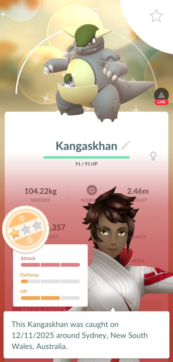 Really good surprise down under ! 1st Kangaskhan shiny in the Wild !#PokemonGo #Kangaskhan