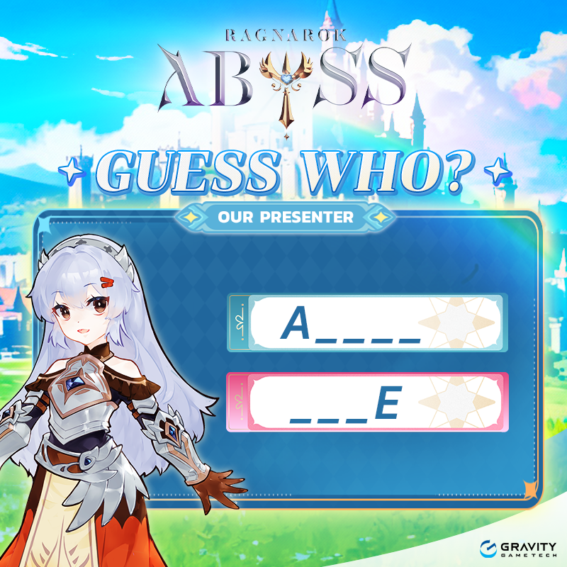 RagnarokGGT's tweet photo. 📷 LAST CHANCE! 📷
คำใบ้สุดท้ายส่งตรงจาก Midgard! Presenter คู่ของ Ragnarok Abyss คือใคร?
ส่งคำตอบเพื่อปลดล็อกรางวัลพิเศษ!
📷 ทายคำตอบทั้งหมดที่นี่: https://t.co/ClFFu3XX6u
หมายเหตุ : สามารถทายคำตอบได้เพียงครั้งเดียว ไม่สามารถแก้ไขได้!  ถึง 12 ธันวาคม 2568 (12:00 น.)
#ROAbyss #RO https://t.co/SnouV4LdBu
