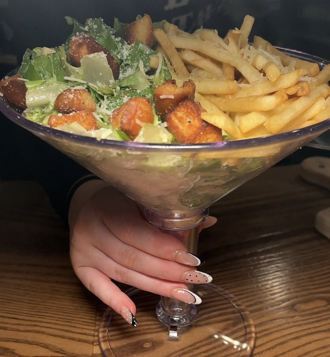 laynemorgan's tweet image. Local restaurant listing this menu item as &quot;girl dinner&quot; speaks to me in the craziest way