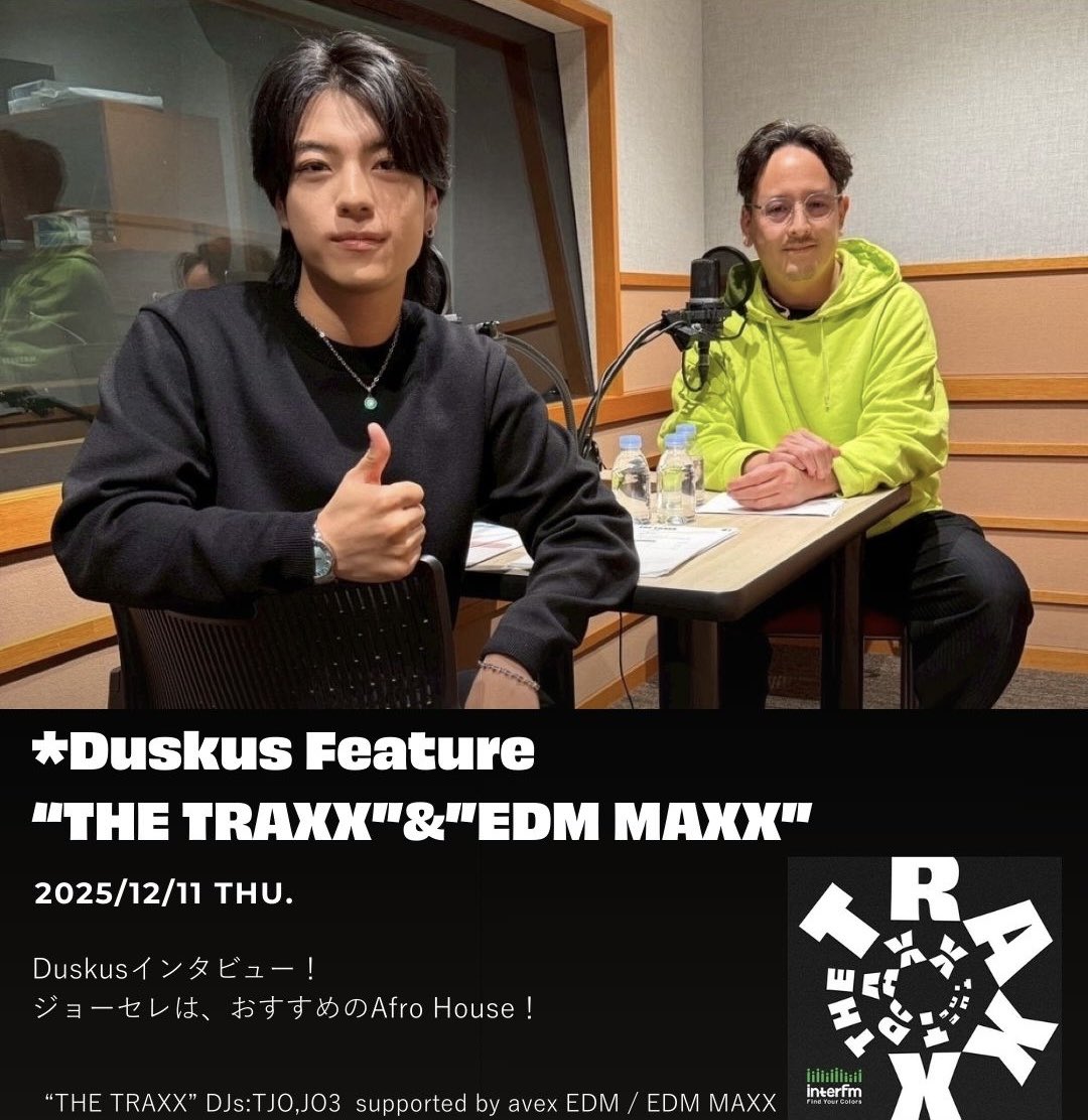 📻 #JO3 がダブルMCをつとめる ラジオ番組『THE TRAXX』 本日25:00〜25