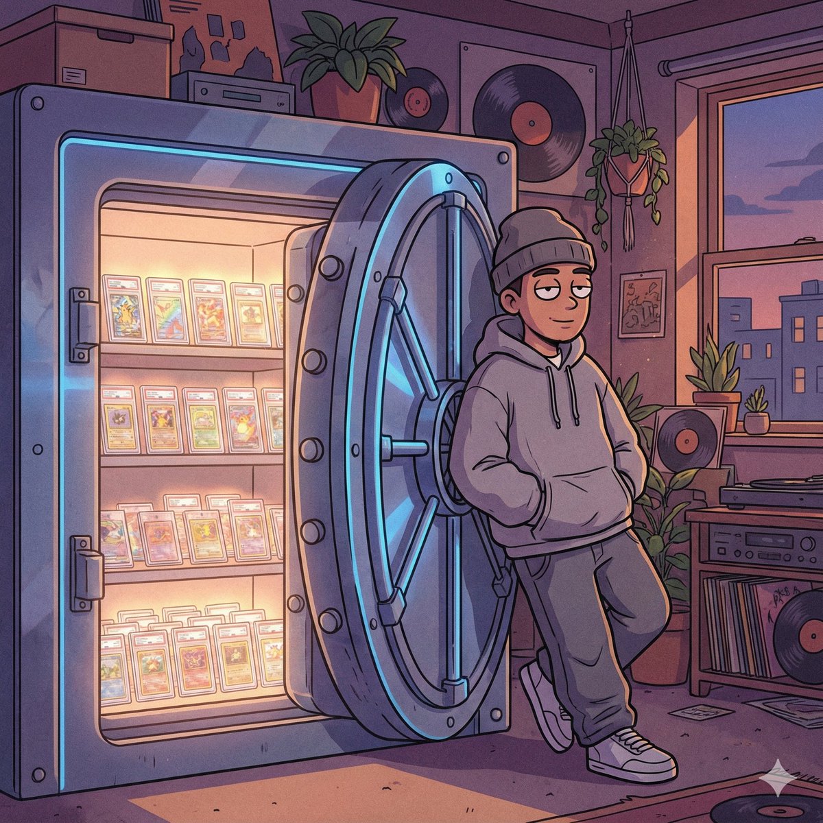 CATCHEEZzz's tweet photo. Crypto market dumps 10%? I’m chill. Crypto market pumps 10%? I’m chill.

Why? Because my portfolio is hedged with vaulted, third-party-graded grails. 🧘‍♂️

Charts bumpy, I’m holding physical history with Instant Buyback protection. Be chill. Hold #Catcheez. #Bitcoin #ChillGuy #TCG https://t.co/2bad8GF2io