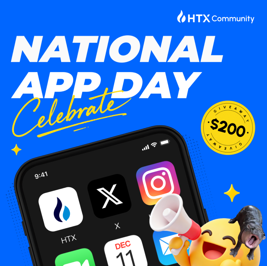 🥳National #AppDay Giveaway! 
Celebrating Crypto Apps Worldwide!

 $200 Giveaway:
✅Share your top 2 fave crypto apps
✅Tag a friend + RT
✅ Follow <a href="/HTX_Global/">HTX</a>, winners get DM’ed!

Bonus: Drop a screenshot of your crypto app home screen for extra luck.

Good luck frens, let’s