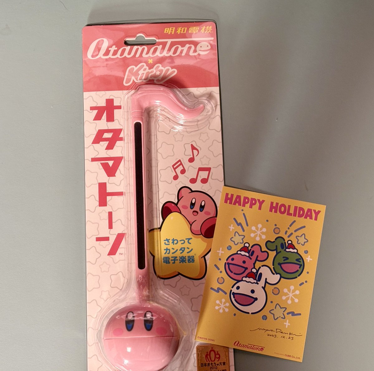 オタマトーン（カービィ版）がやってきた
公式から買ったので可愛いカードも入っていた！

さぁ、上手く鳴らせるだろうか…？