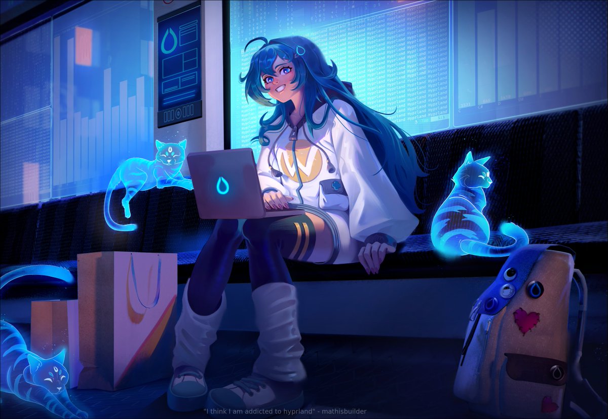 nswebfrog's tweet image. hello, hyprland