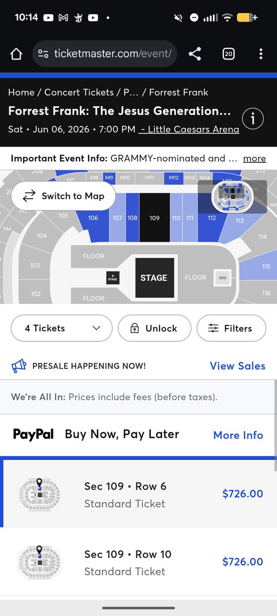 Daniel__Rock_'s tweet photo. @TMFanSupport  is $726 per seat an error? https://t.co/ACzQgs3RIc
