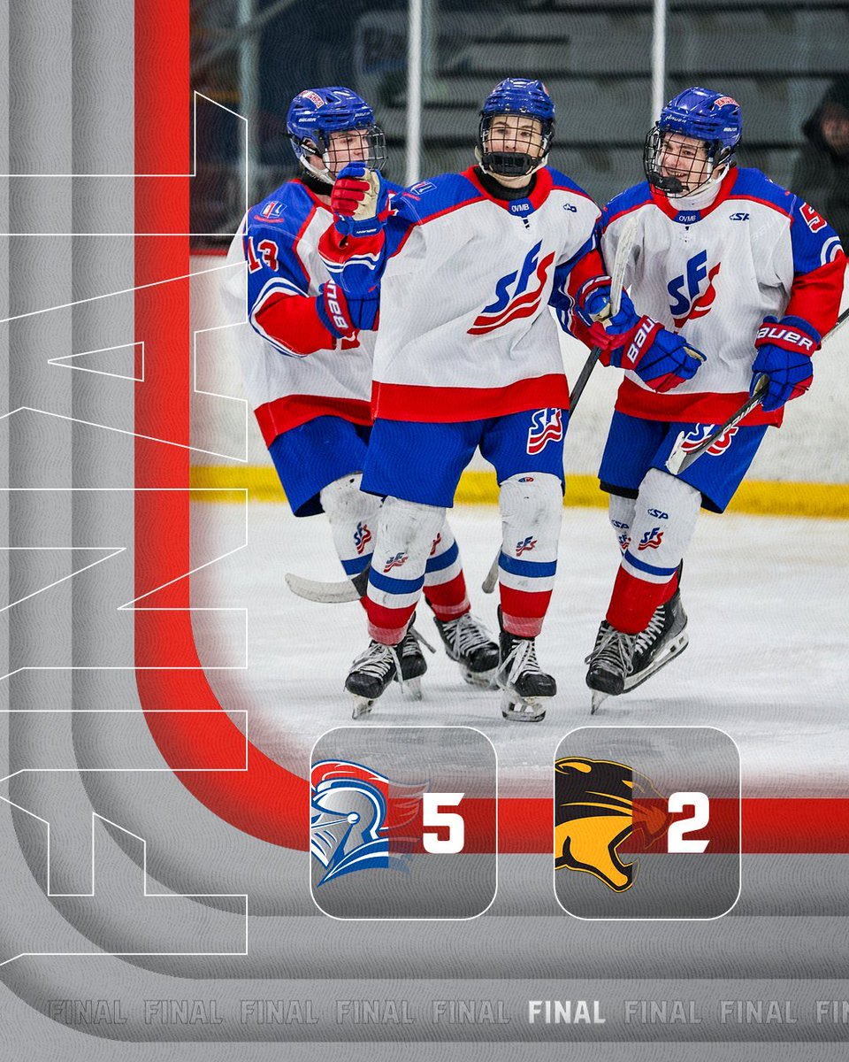SFSAthletics's tweet photo. ‼️ KNIGHTS WIN ‼️
Varsity Hockey 🏒

Cole Porvaznik with a hat trick and Jaxon Duncan adds two goals!

#GoKnights https://t.co/8cOlBQR6Yx