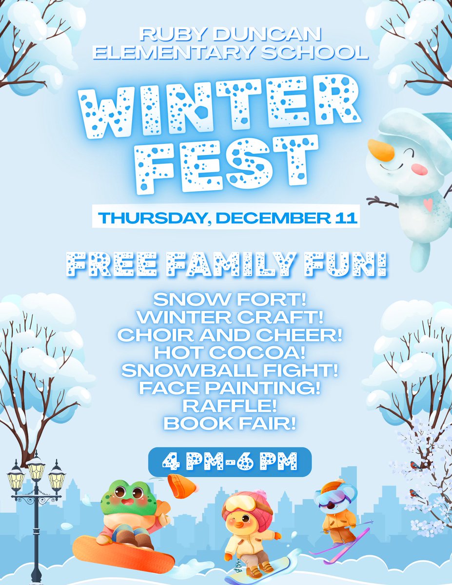 Winterfest is finally here! Join us tomorrow evening from 4:00 p.m. - 6:00 p.m. for a fun-filled evening of festivities. We can’t wait to celebrate with you!
