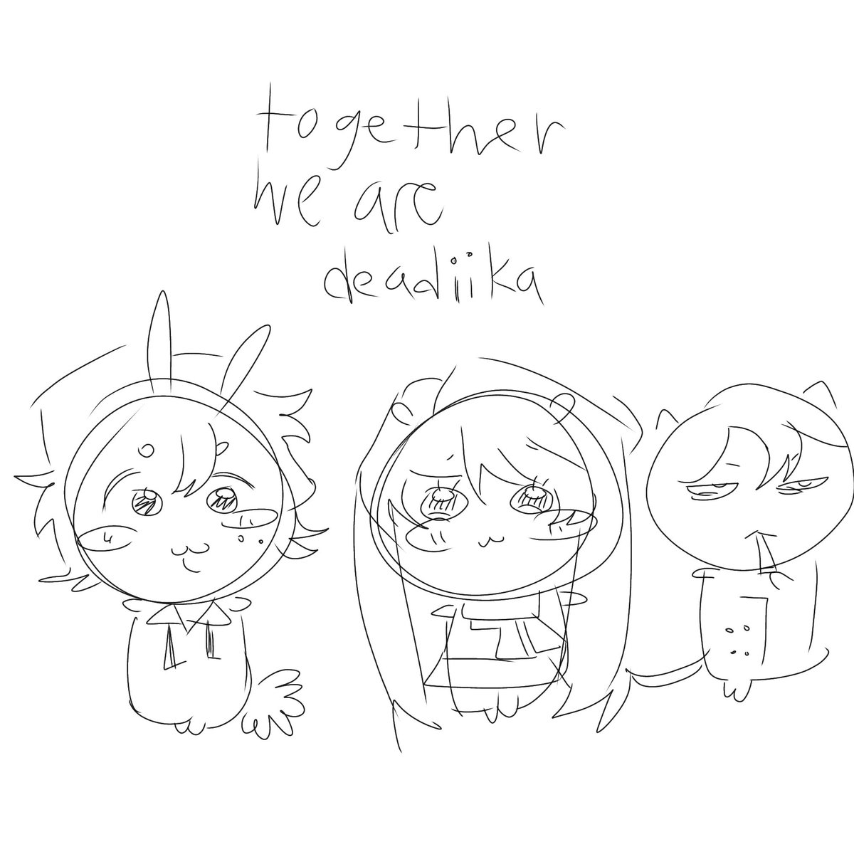 school is beating my ass before break have these quick doodles of dp my littlings..👀
#deadplate