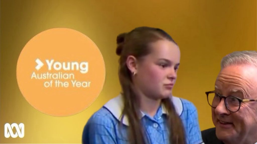 r3tarddownunder's tweet image. For telling @AlboMP to his face that his ban is retarded &amp;amp; everyone will find a way around it:

Young Australian of the Year 2026 🏆