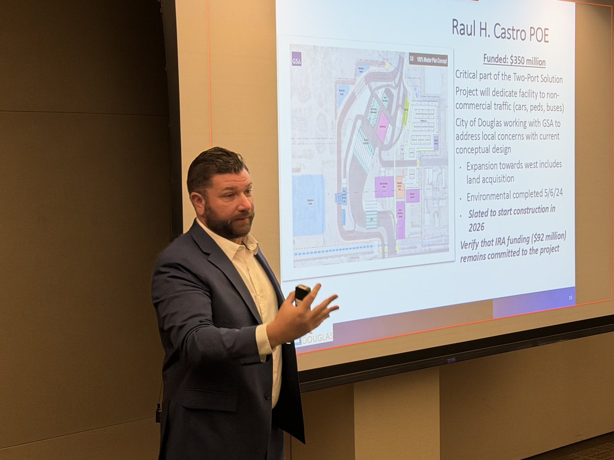 LuisOnTheBorder's tweet photo. Yesterday was the Arizona Border Congressional briefing offering the opportunity for our border communities (Douglas, Nogales and San Luis) to brief all 11 congressional offices on port of entry, highway and other critical infrastructure projects, that are... https://t.co/FXsiK9bUn7