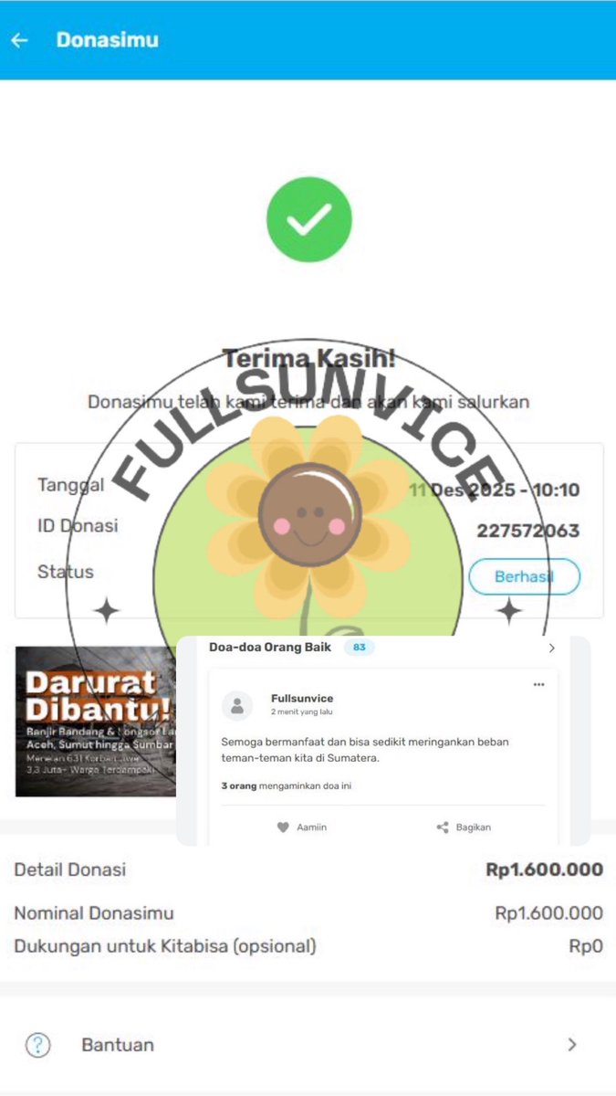 hi!👋
Minsun mau cerita, jadi selama ini kalau kalian pakai jasa FSV minsun selalu sisihkan untuk “berbagi” &amp; kali ini minsun salurkan buat saudara2 kita yang terkena bencana di Sumatera.Ini donasi dari kalian juga,semoga Sumatera bisa cepat segera pulih Aamiin. Terimakasih ya!💛