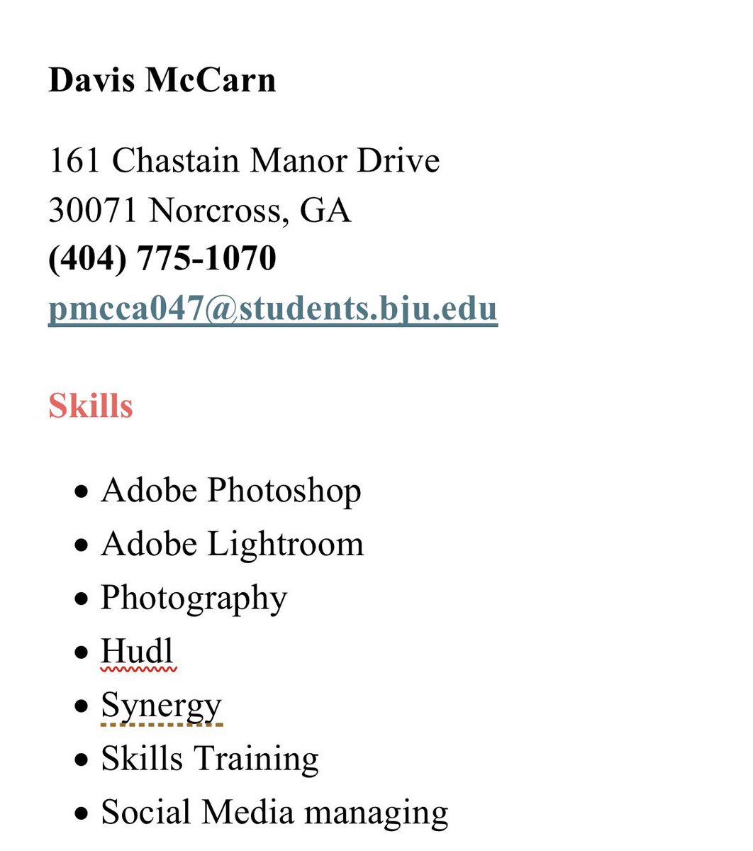 davis_mccarn's tweet image. I will be graduating in the spring with a degree in sports management while looking for a career in coaching. Below is my resume! Reach out with suggestions and or opportunities!