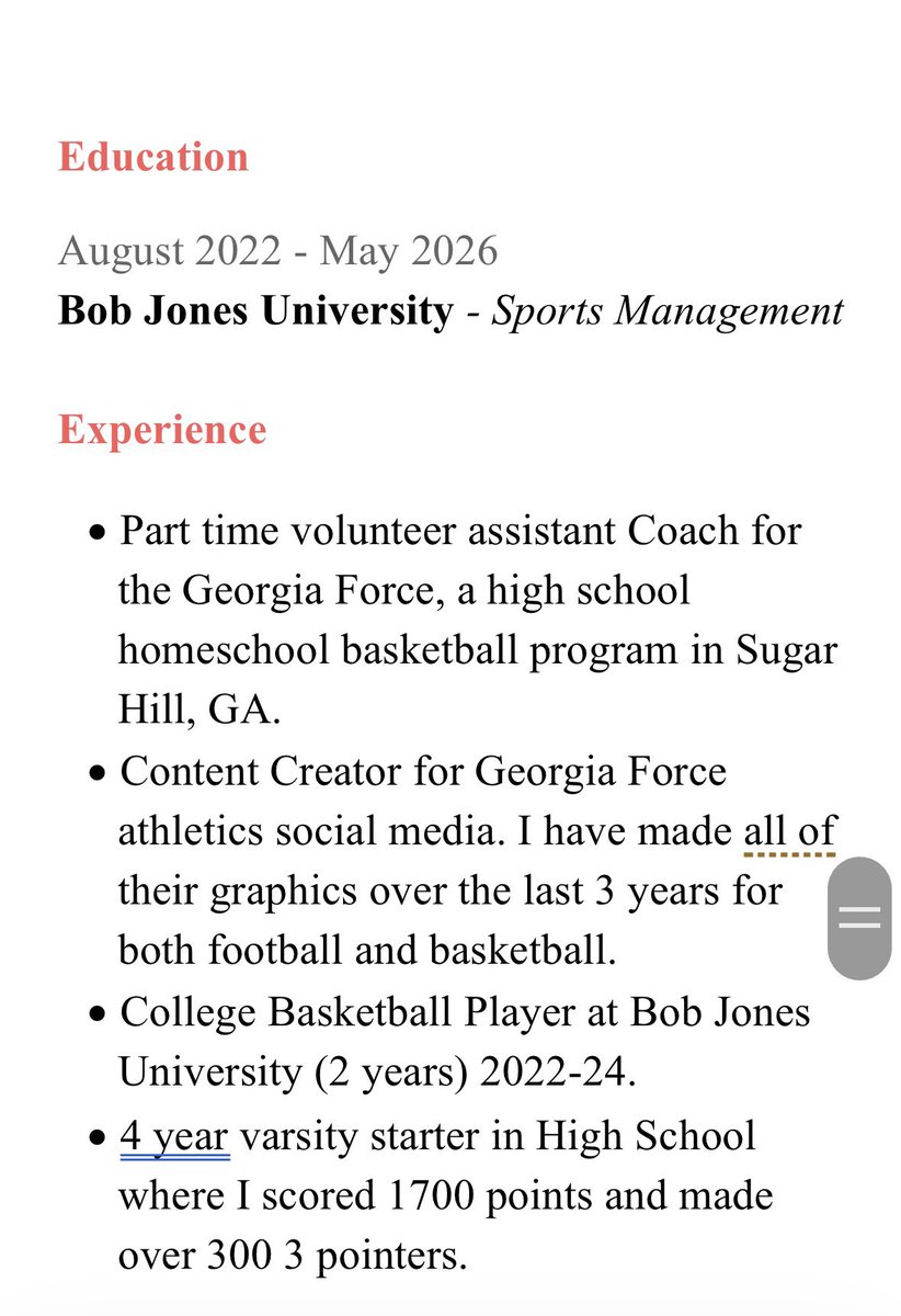davis_mccarn's tweet image. I will be graduating in the spring with a degree in sports management while looking for a career in coaching. Below is my resume! Reach out with suggestions and or opportunities!
