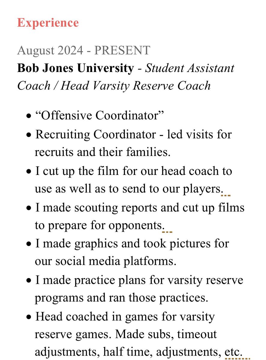 davis_mccarn's tweet image. I will be graduating in the spring with a degree in sports management while looking for a career in coaching. Below is my resume! Reach out with suggestions and or opportunities!