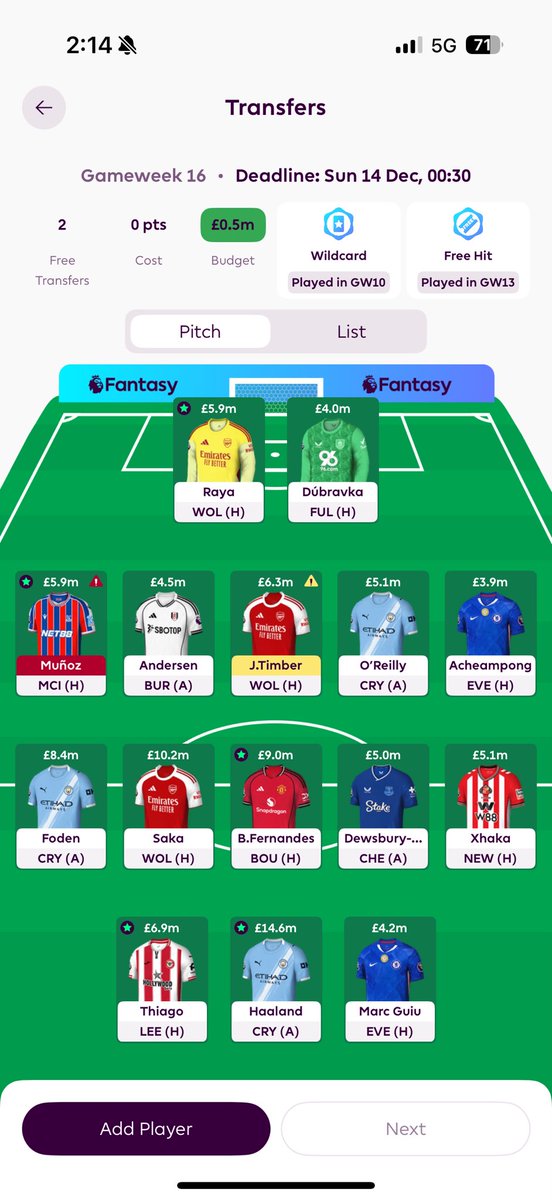 BigDaddyBoppa's tweet photo. @_FPLtips I already transferred vvd for Andersen which is a pain because to buy vvd back with cost me 6mil but just sold for 5.9. What to do? https://t.co/1nmhNCSPuv