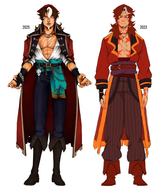 Also, I made a little comparison... This is what happens to your art style when you pull up to the yaoi factory with your favourite character EVERY DAY for TWO YEARS