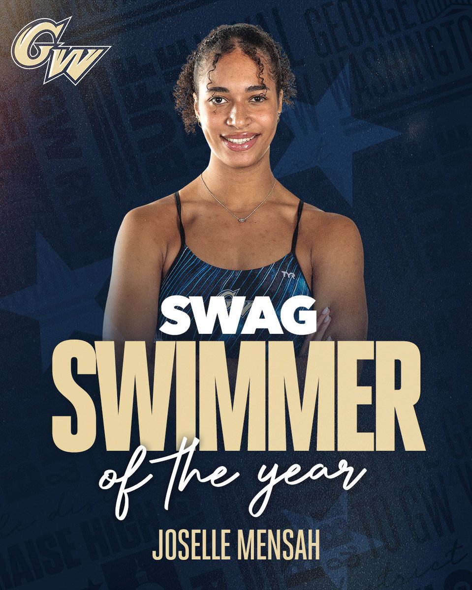 Congratulations are in order to our very own Joselle Mensah, who was named the Sports Writers Association of Ghana (SWAG) Swimmer of the Year! 

Read more about Joselle and her swimming journey here: gwsports.com/news/2025/12/1… #RaiseHigh