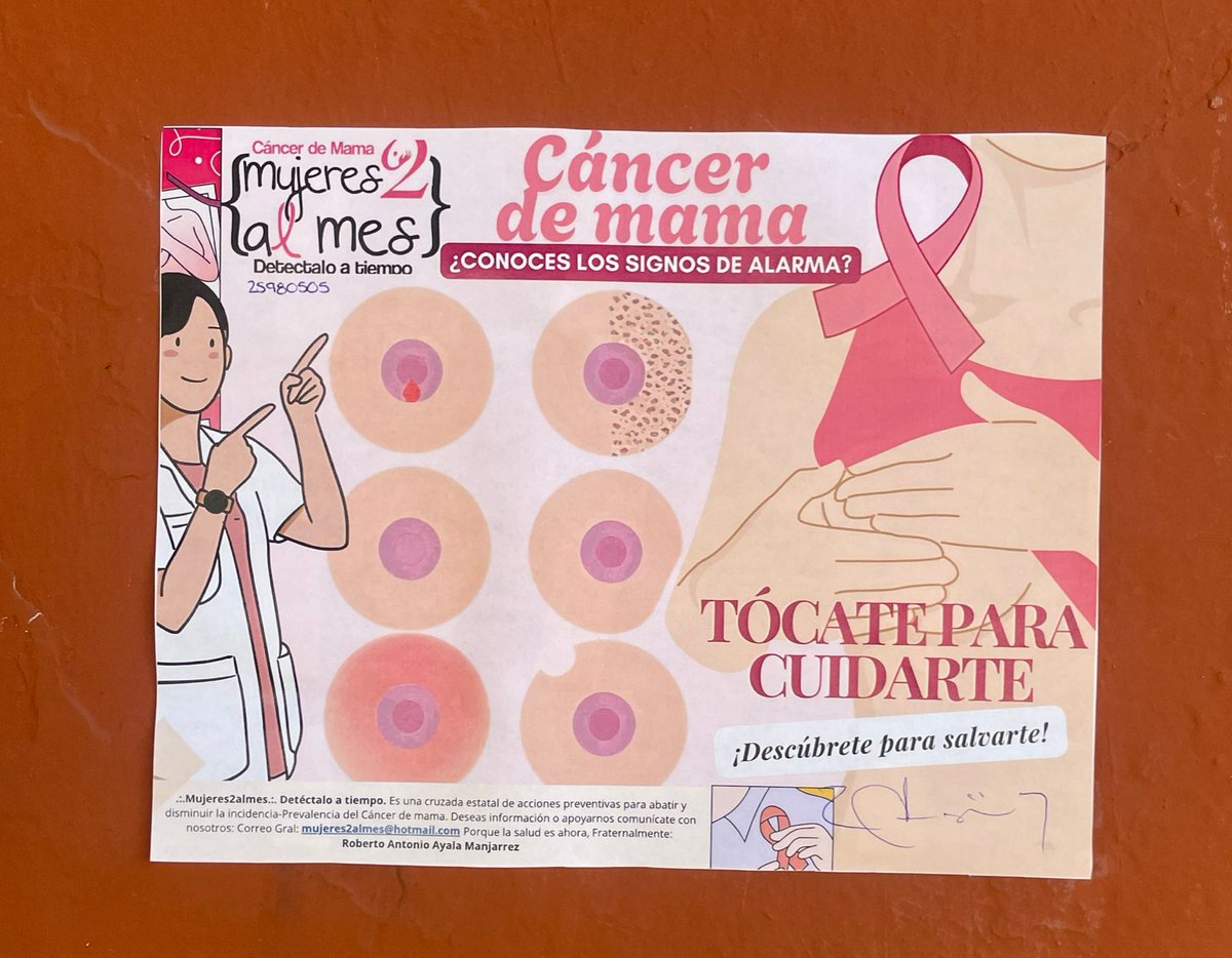 robbie_aym's tweet photo. Seguimos con la difusión para la prevención del cáncer de mama, nunca es tarde para autoexplorarte, valora tú cuerpo, salva tú vida ❤️✨
@medicosconcausa @mujeres2almes https://t.co/Uutp5ZXzC1
